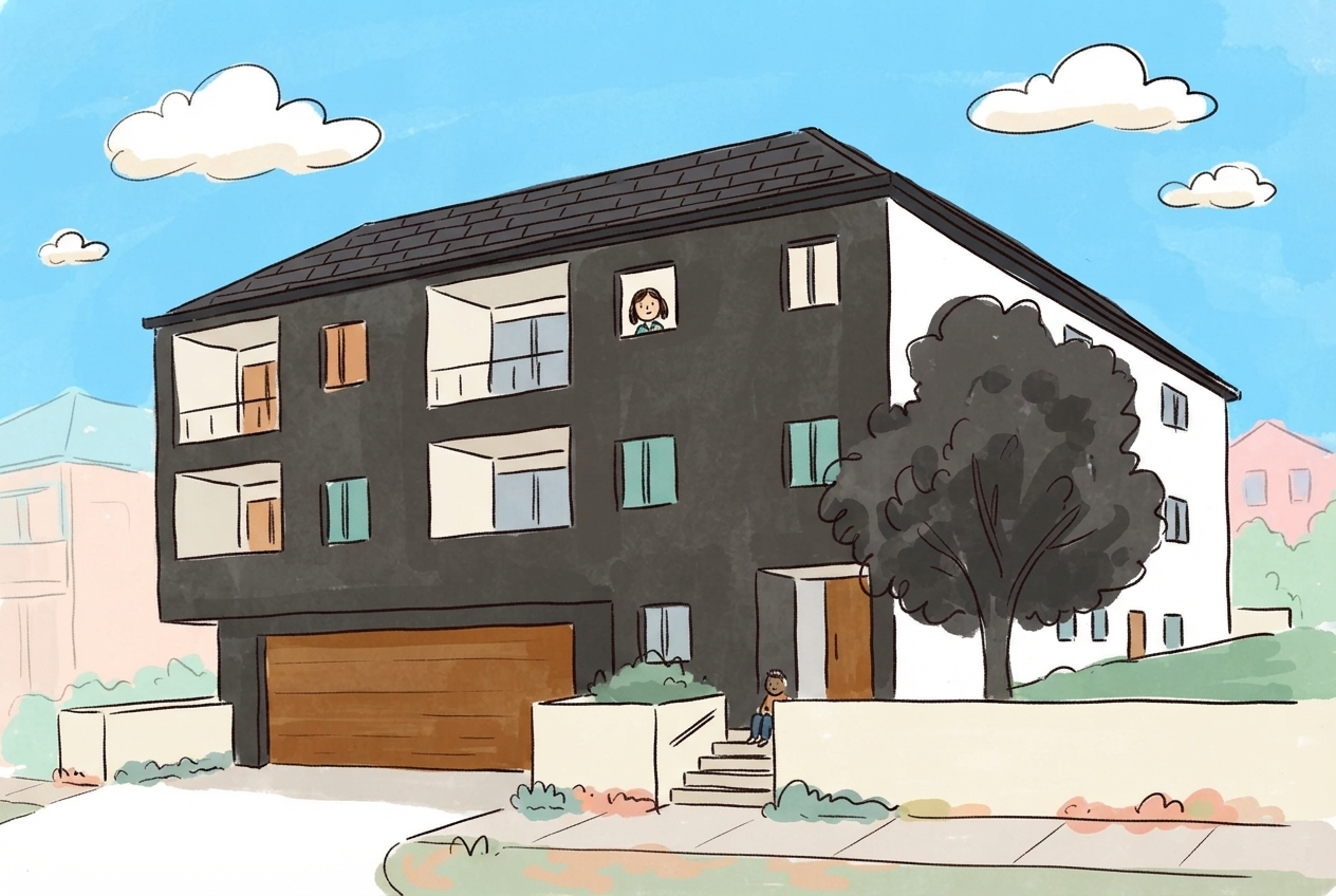 An illustration of 65 Renwick Street, Marrickville