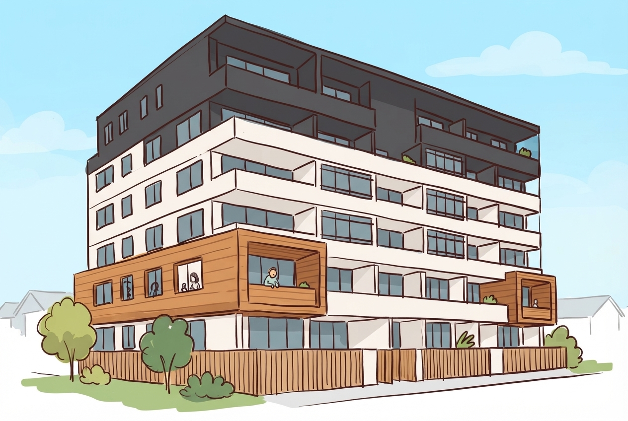 An illustration of 1 Thread Lane, Waterloo