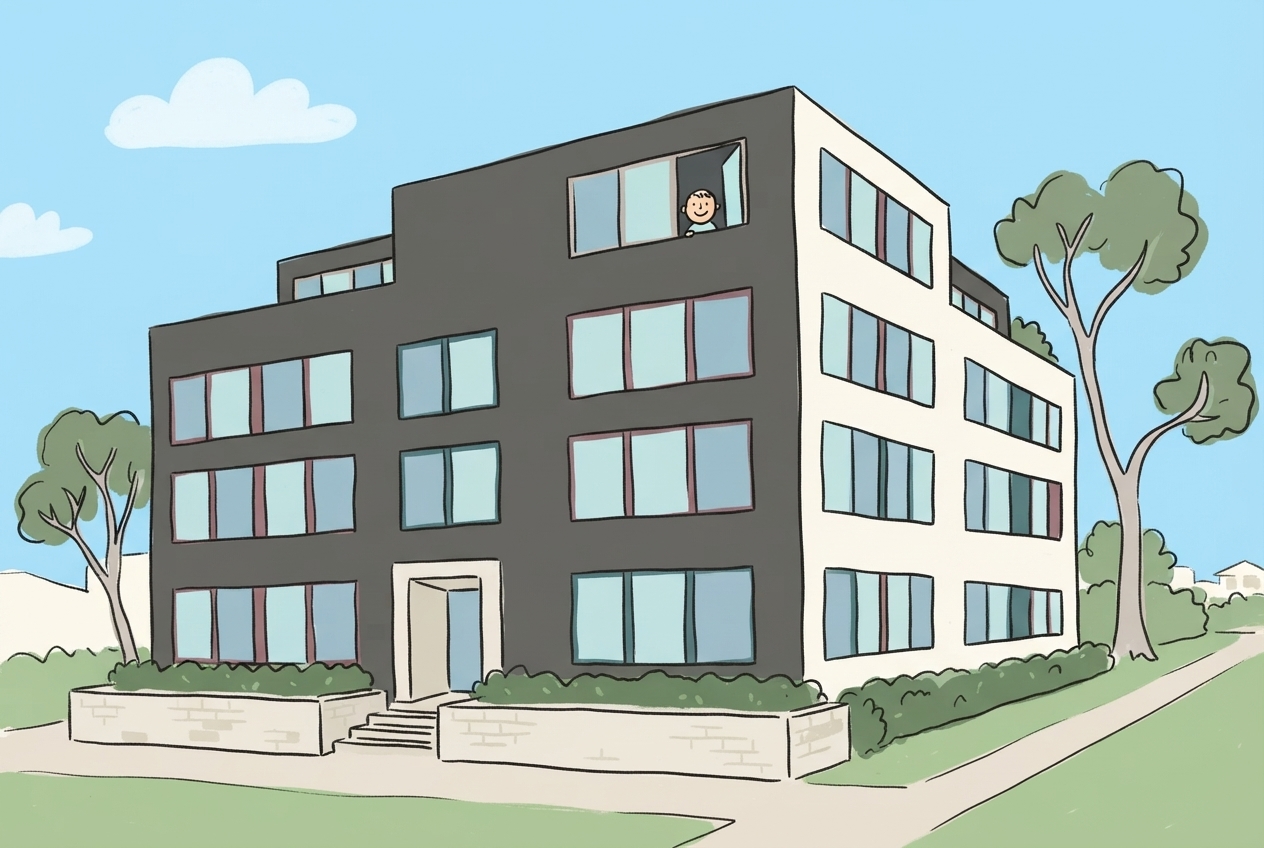 An illustration of 8 Bond Street, South Yarra